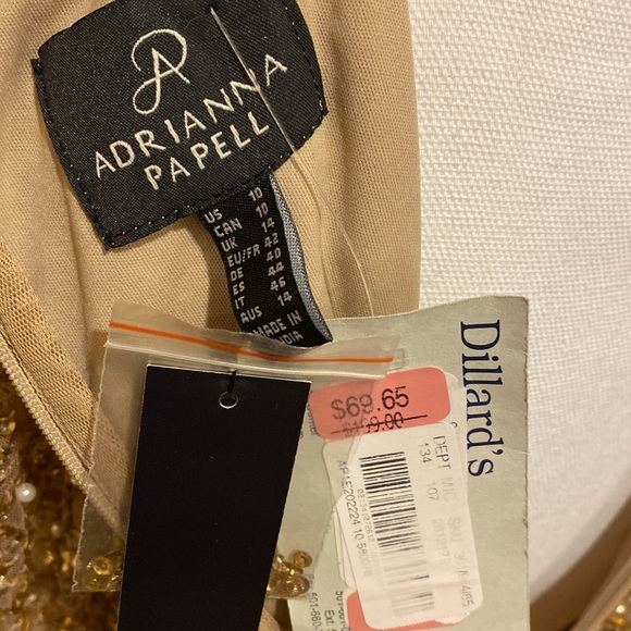 Adrianna Papell gold sequin dress - Picture 6 of 6